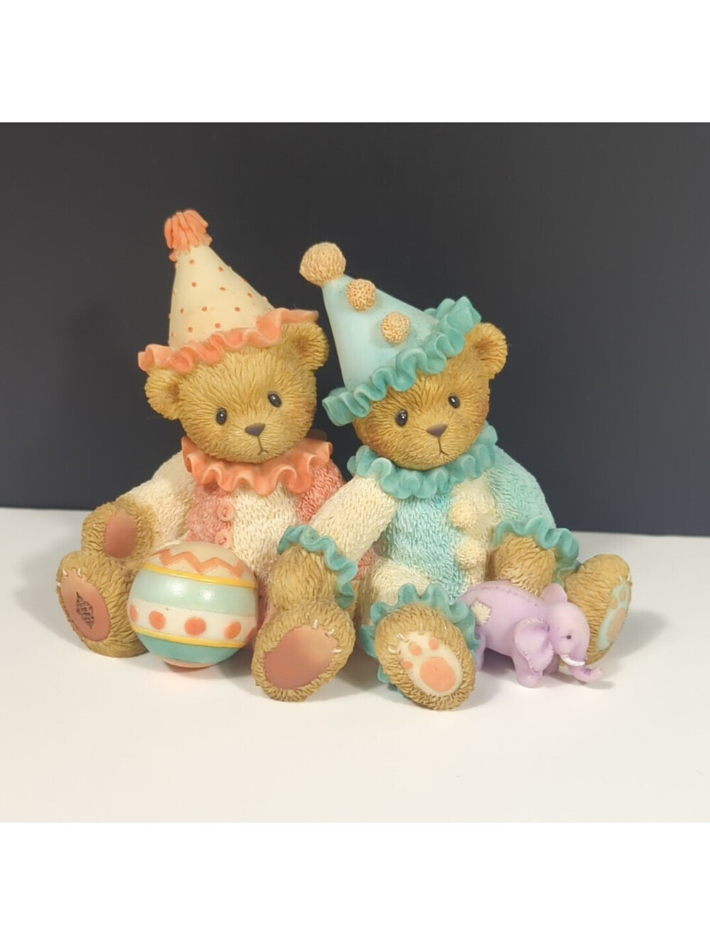 Cherished Teddies PALMER and CHARLENE Clowning Around Vintage